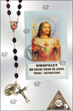 CHAPELET SACRE COEUR DE JESUS + IMAGE PRIERE ET INSTRUCTIONS