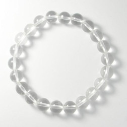 Bracelet en pierre Cristal de roche perles de 8mm